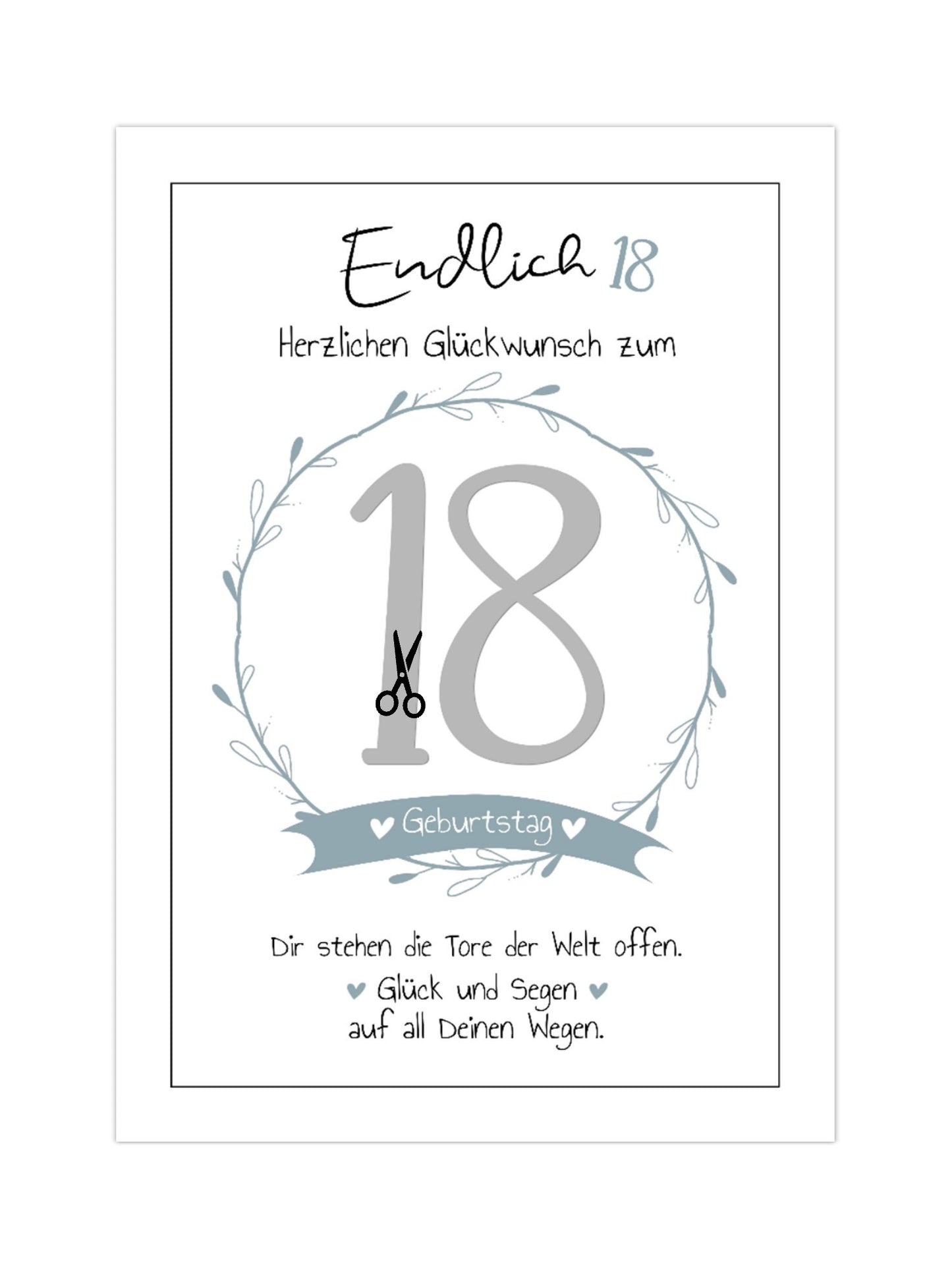Kleiner Wunscherfüller - Geldgeschenk 18 Geburtstag zum Selberdrucken
